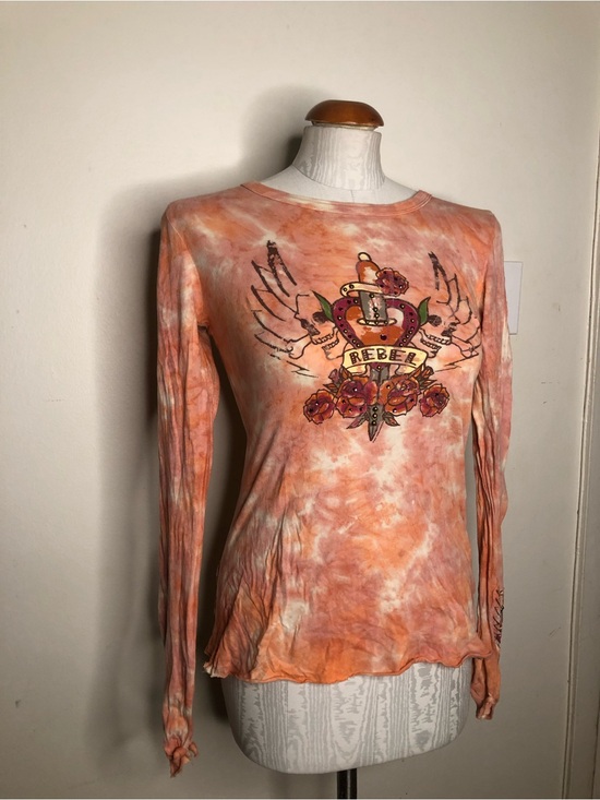 Tops - Y2k vintage Rebel Graphic Tie-Dye Long Sleeve Tee